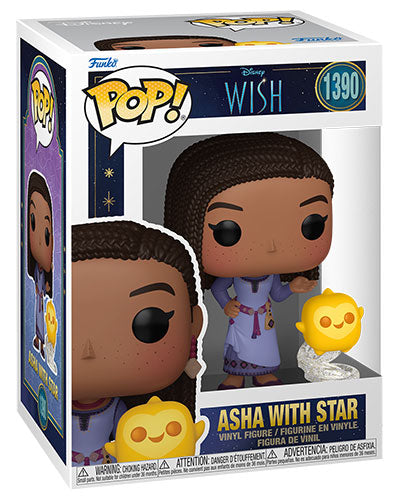 Funko Pop! Disney Wish (1390) Asha With Star Vinyl Figur 9cm Sammlerstück