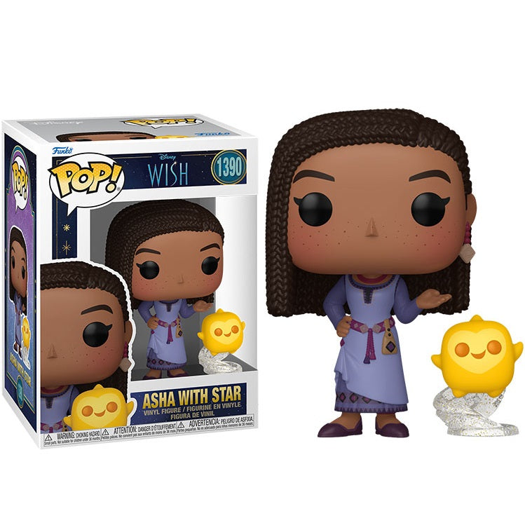 Funko Pop! Disney Wish (1390) Asha With Star Vinyl Figur 9cm Sammlerstück