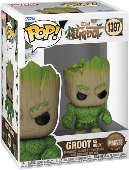 Funko Pop! Marvel We Are Groot (1397) Groot als Hulk Vinyl-Figur 9 cm
