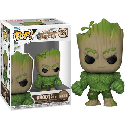 Funko Pop! Marvel We Are Groot (1397) Groot als Hulk Vinyl-Figur 9 cm