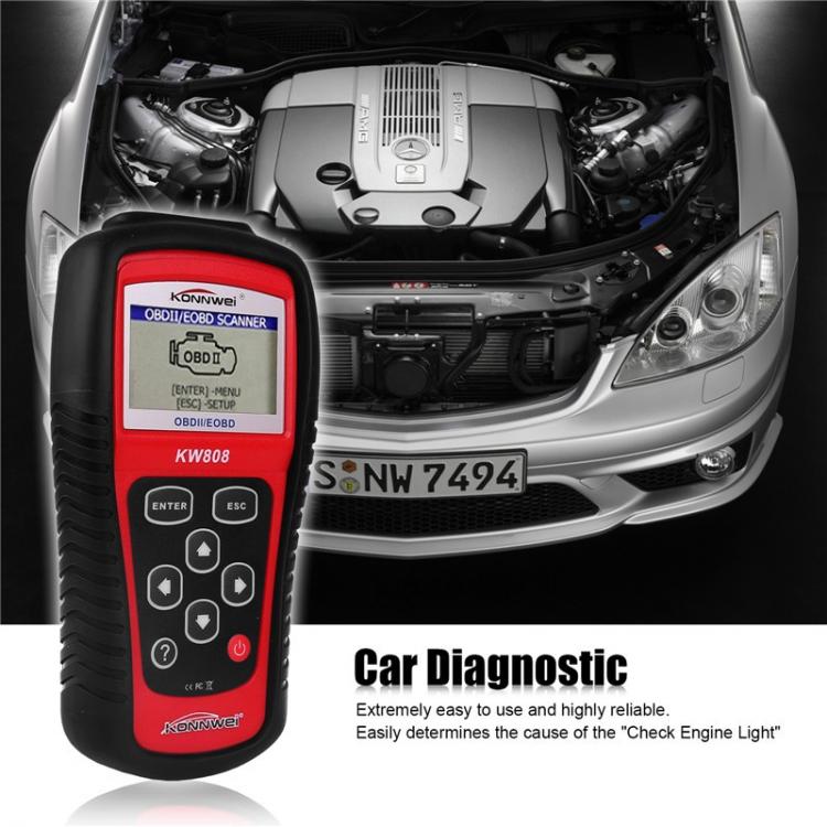 Diagnose Tester OBD2 II Scanner Konwei kw808 Auto-Steuergeräte-Codeleser