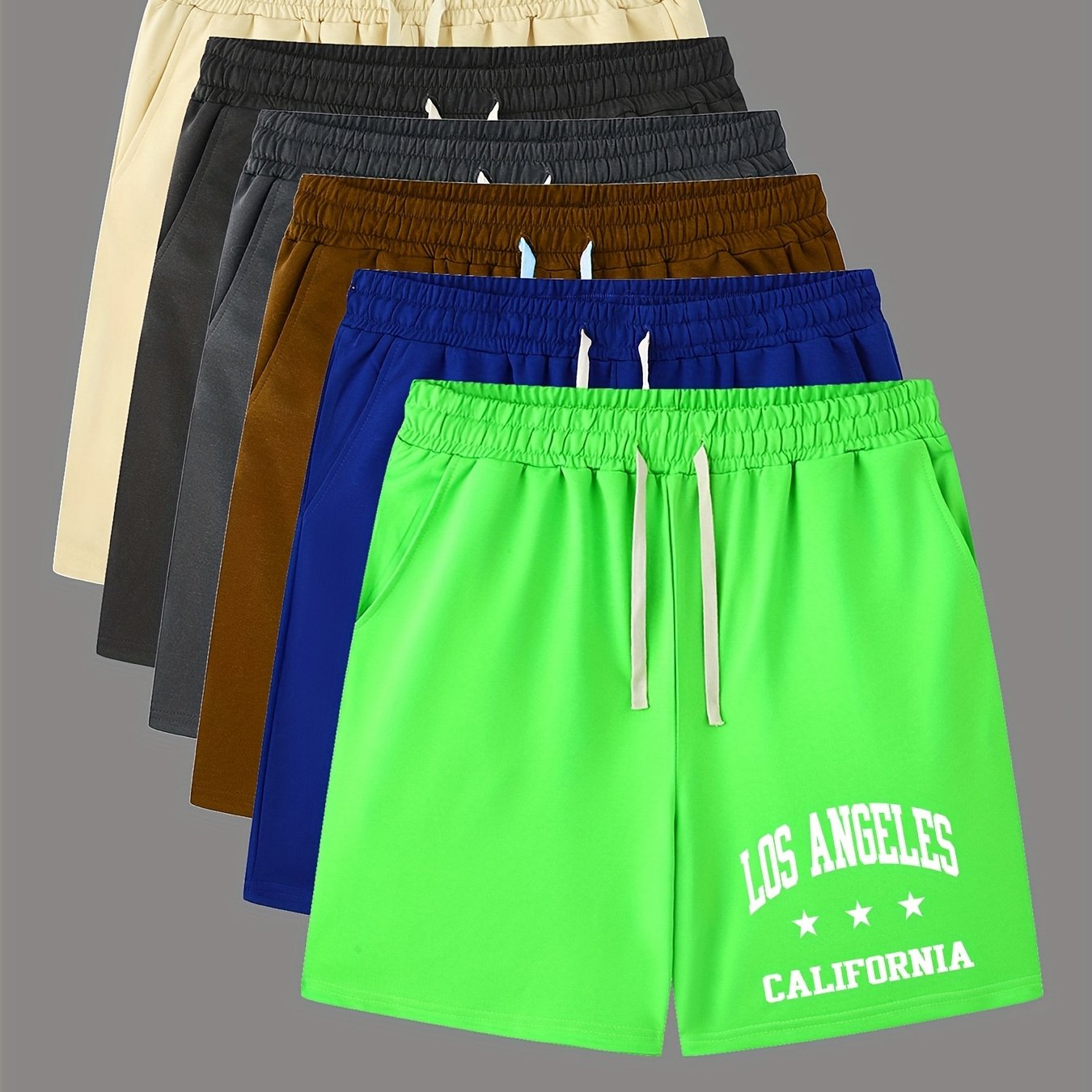 Pantaloncini Comodi Con Stampa Di Lettere, Pantaloncini Da Uomo Casual Leggermente Elasticizzati Con Coulisse In Vita Per Il Resort Estivo Sulla Spiaggia Di Pallacanestro