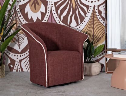 Poltrona Girevole Siena Bordeaux CM 83,5X66X80 Elegante
