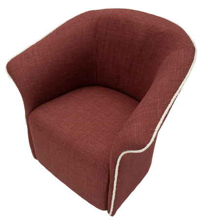 Poltrona Girevole Siena Bordeaux CM 83,5X66X80 Elegante