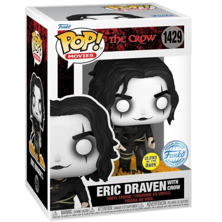 Funko Pop! Movies The Crow (1429) Eric Draven W/ Crow Glows In The Dark Der Rabe