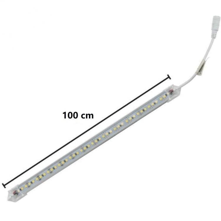 LED Lichtleiste 1m 144 LEDs Aluminium Starr 12V Unterbauleuchte Kaltweiß