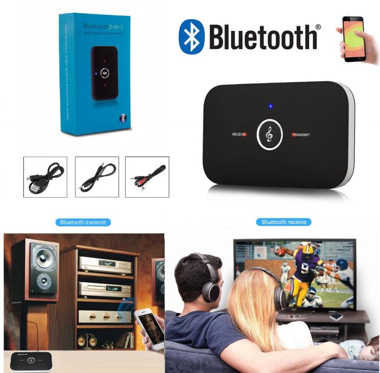 Drahtloser 2-in-1-Sender und -Empfänger Audio-Bluetooth-Aux-Stereo-Adapter