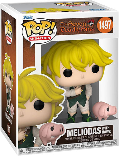 Funko Pop! Animation Seven Deadly Sins – (1497) Meliodas mit Hawk Figur 9 cm