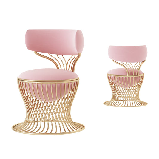 Sedia "Mermaid" dorata in metallo, design ispirato alle sirene, dimensioni 60x60x80 cm.