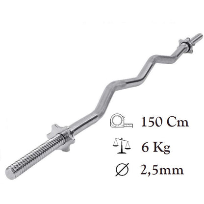 Hantelstange Curlstange 150Cm Ø25Mm Stahl Hantel Biegehantel Bodybuilding 1,50M