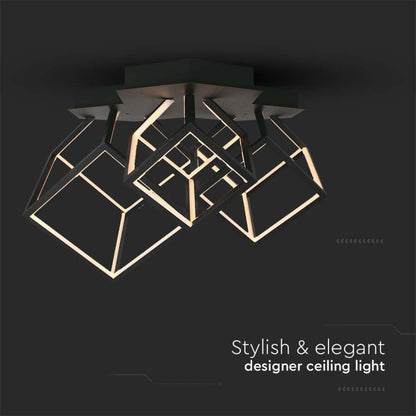 LED-Kronleuchter mit 3 Würfeln, 46W, Schwarz, 3000K – Modernes Design