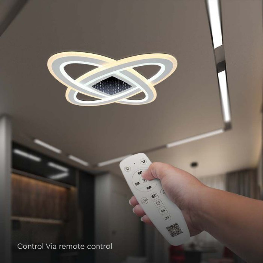 V-Tac LED-Deckenleuchte 130W dimmbar CCT mit Fernbedienung Ø50cm