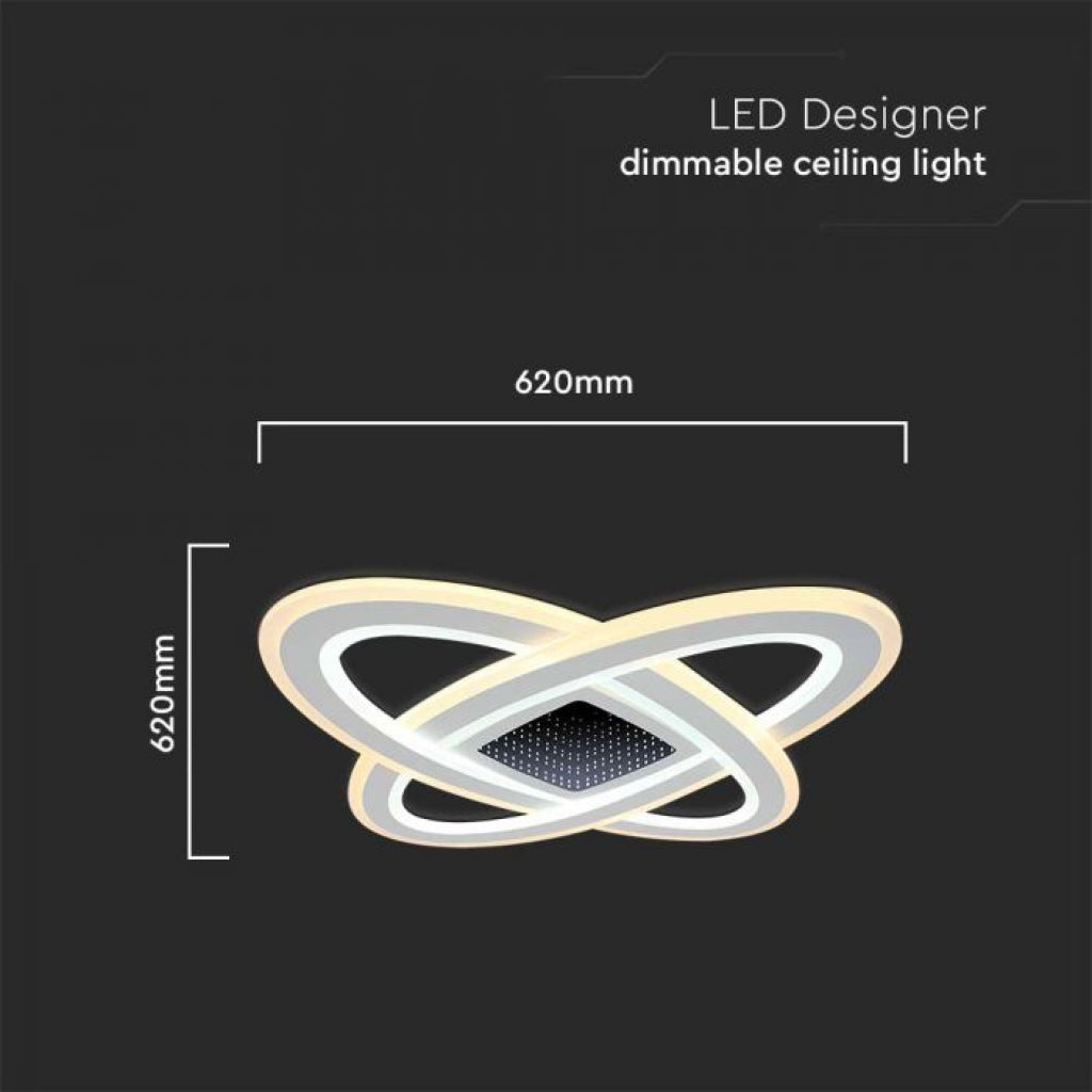 V-Tac LED-Deckenleuchte 130W dimmbar CCT mit Fernbedienung Ø50cm
