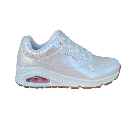 Skechers Uno Pearl Queen 155174/WHT Bianco | Sneaker Donna Perlata Skech-Air Zeppa