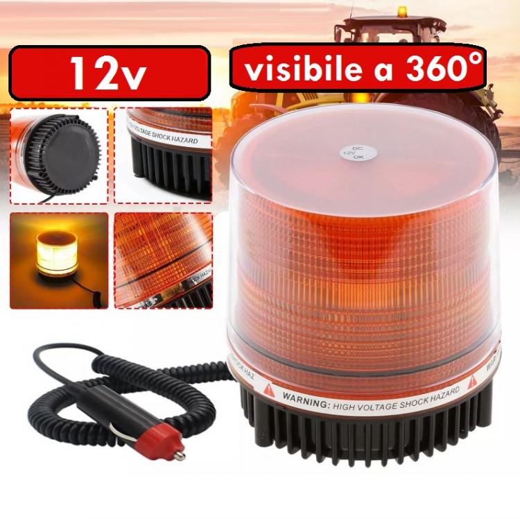 LED-Rundumleuchte 30 LED Warnleuchte Rotator Magnetfuß Auto 12V