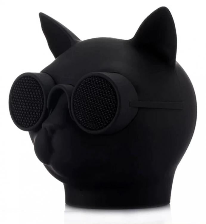 AKAI | BLUETOOTH LAUTSPRECHER AUX USB TRAGBARE LED-BOX SCHWARZ HUND/KATZE BILLY BLACK