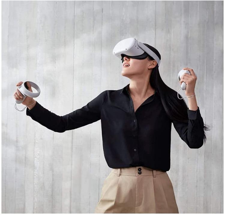 Meta Quest Oculus Quest 2 VR All-in-One 128 GB Headset Metaverse Fortgeschrittene Fitness