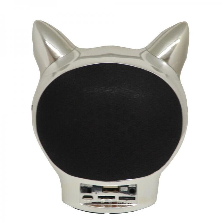 AKAI | BLUETOOTH LAUTSPRECHER AUX USB TRAGBARE LED-BOX SCHWARZ HUND/KATZE BILLY BLACK