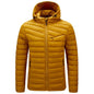 Men's hooded, padded jacket