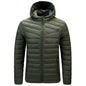 Men's hooded, padded jacket