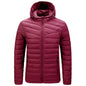 Men's hooded, padded jacket