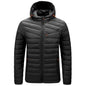 Men's hooded, padded jacket