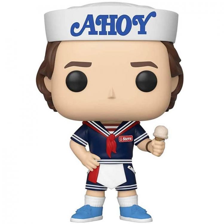 Funko Pop ! Television Stranger Things S3 - (803) Steve (Scoops Ahoy) Figure 9cm
