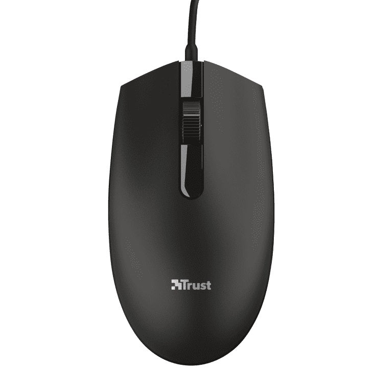 Trust Optische Maus Basi Kabelgebunden 3 Tasten 1200Dpi USB Schwarz PC Desktop Notebook