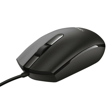 Trust Optische Maus Basi Kabelgebunden 3 Tasten 1200Dpi USB Schwarz PC Desktop Notebook