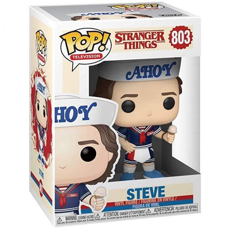 Funko Pop ! Television Stranger Things S3 - (803) Steve (Scoops Ahoy) Figure 9cm