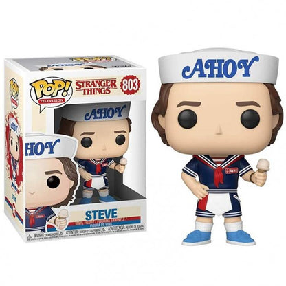 Funko Pop ! Television Stranger Things S3 - (803) Steve (Scoops Ahoy) Figure 9cm