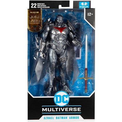 DC MULTIVERSE AZRAEL BATMAN SILBER RÜSTUNG GOLD LABEL McFARLANE STATUE FIGUR 18cm