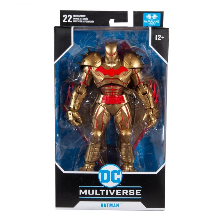 DC MULTIVERSE BATMAN HELLBAT SUIT GOLD EDIT. McFARLANE STATUE ACTIONFIGUR 18cm