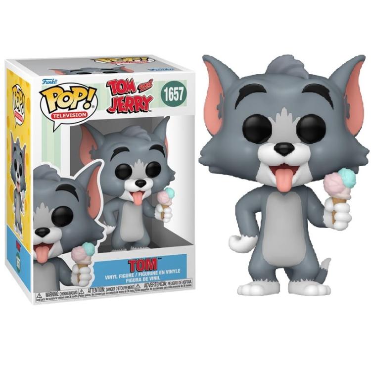 Funko Pop! Television Tom und Jerry -(1657) Tom mit Eiscreme Figur 9 cm Cartoon