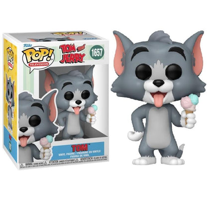 Funko Pop! Television Tom und Jerry -(1657) Tom mit Eiscreme Figur 9 cm Cartoon