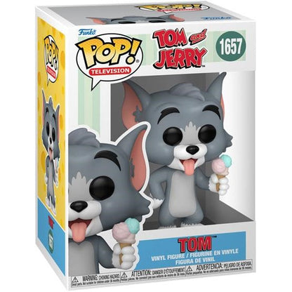 Funko Pop! Television Tom und Jerry -(1657) Tom mit Eiscreme Figur 9 cm Cartoon
