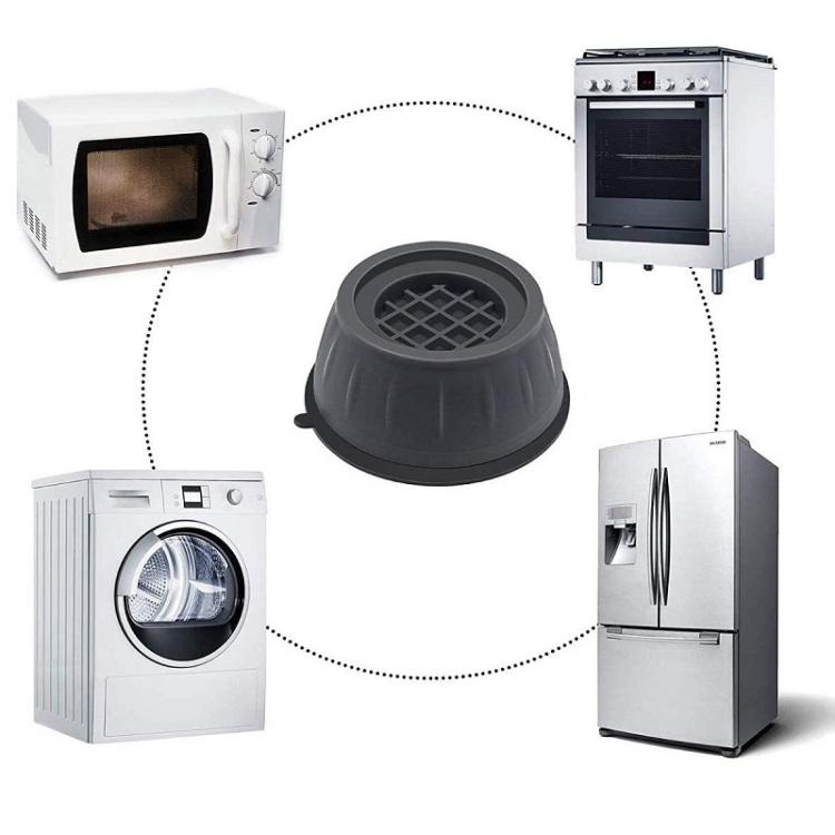 4 Fuß Waschmaschine Anti-Vibrations-Geräuschstoßfeste Füße Trockner Gummiunterlage