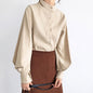 Women's Autumn-Winter Large Lantern Sleeve Blouse