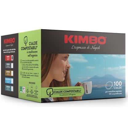 Kimbo Box Kaffeepads 44mm Napoli, 100 Stück – Intensives Aroma, kräftiger und neapolitanischer Geschmack
