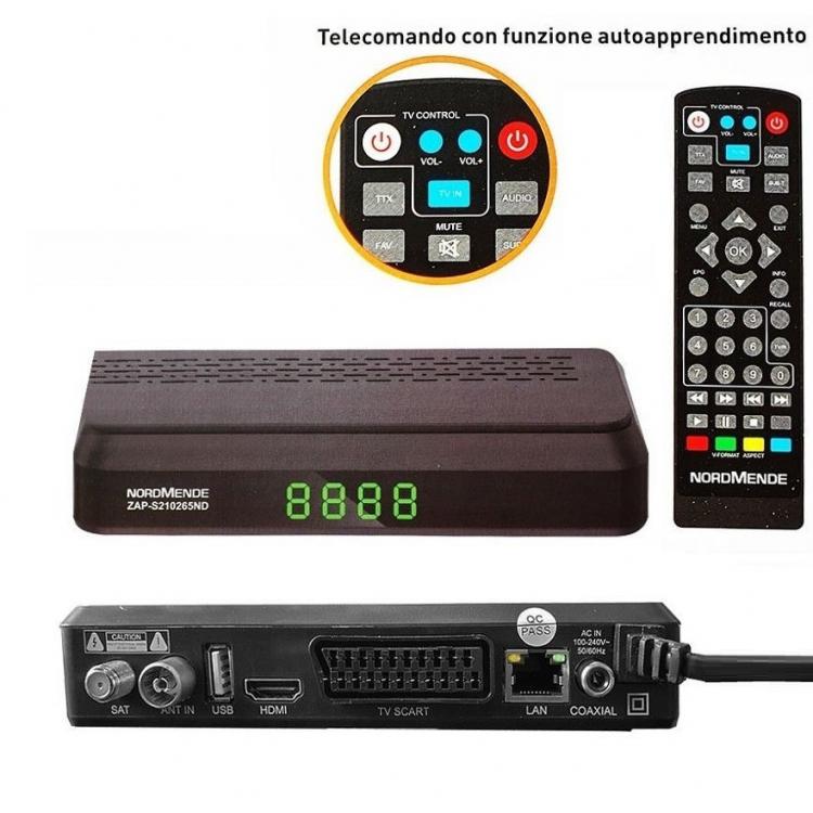 Nordmende Combo Digitaler Terrestrial-Satelliten-Receiver DVB T2+S2 LAN S210265Nd