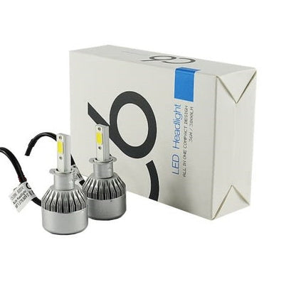 PAAR LED-SCHEINWERFER AUTO LAMPEN H3 C6 MOTORRAD KIT LAMPEN 36W WEISSES LICHT 6000K SCHEINWERFER