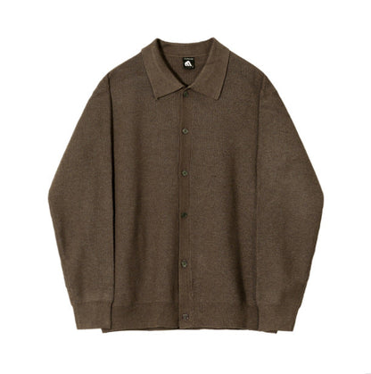 Herrenstrickjacke mit Kragen – Old Money®