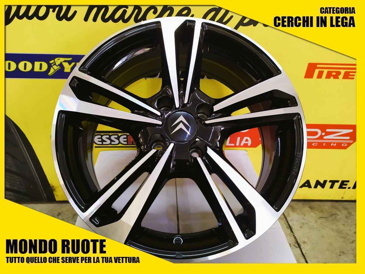 4 KIT Cerchi in Lega Nuovi MAK EMBLEMA da 15 Pollici per CITROEN C4 (2004-2020) C5 (2000-2003) C-ELYSEE (Dal 2012)