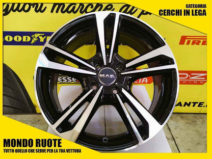4 KIT Cerchi in Lega Nuovi MAK EMBLEMA da 15 Pollici per CITROEN C4 (2004-2020) C5 (2000-2003) C-ELYSEE (Dal 2012)