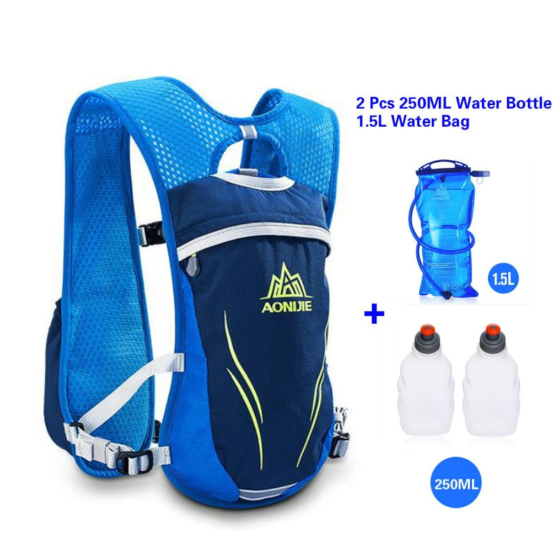 Zaino Running Idratazione Unisex per Maratona con Tasche Multiple