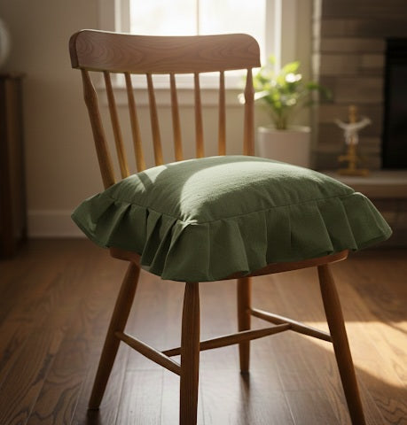Cuscini Sedia Lagos Cotone 100% con Rouches 42x42 cm