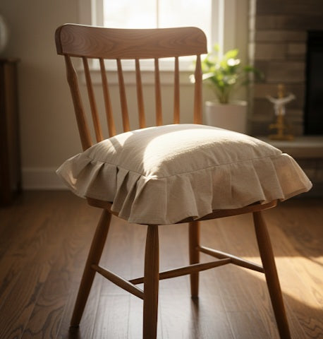Cuscini Sedia Lagos Cotone 100% con Rouches 42x42 cm