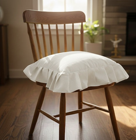 Cuscini Sedia Lagos Cotone 100% con Rouches 42x42 cm