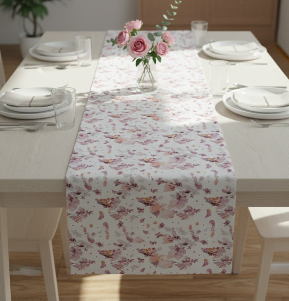Runner Linea Alba 40x140 Fantasia Floreale - Panama di Cotone