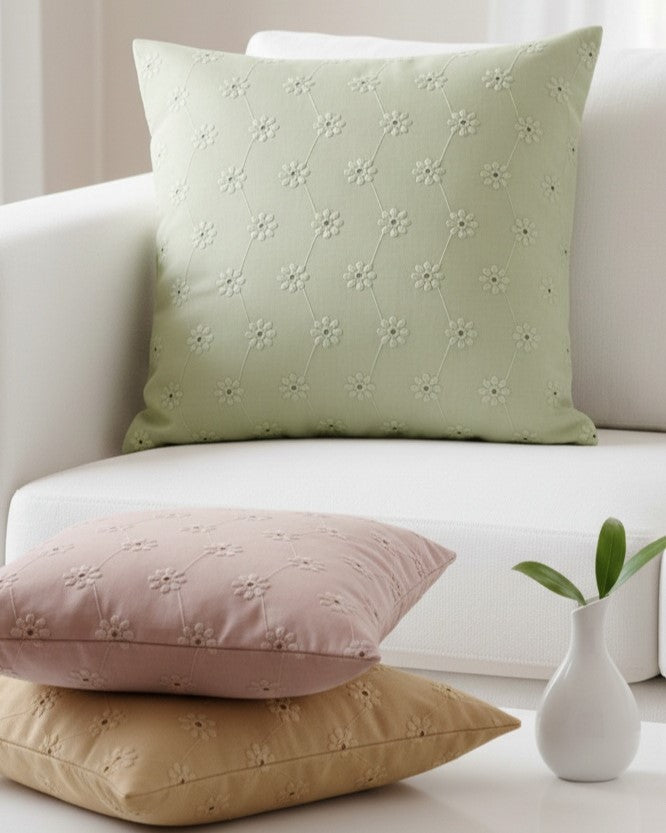 Cuscino Arredo Pizzo Sangallo 45x45 cm - Artigianale